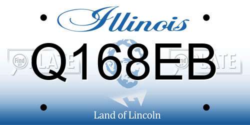 Q168EB Illinois License Plate