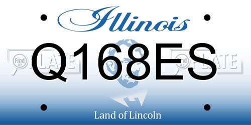Q168ES Illinois License Plate