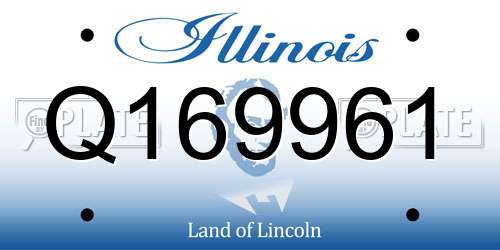 Q169961 Illinois License Plate