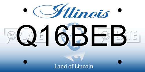 Q16BEB Illinois License Plate