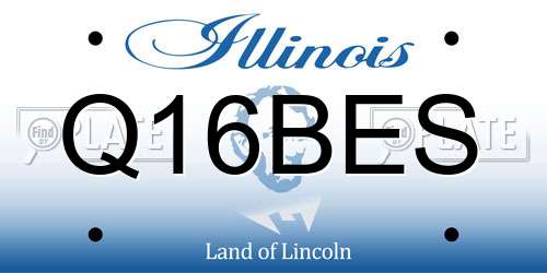 Q16BES Illinois License Plate