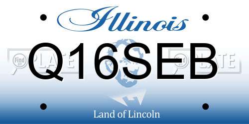 Q16SEB Illinois License Plate