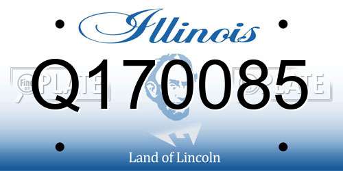 Q170085 Illinois License Plate