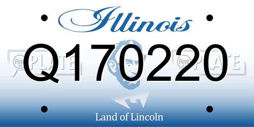 Q170220 Illinois License Plate