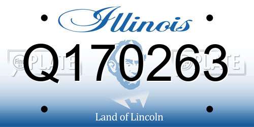 Q170263 Illinois License Plate