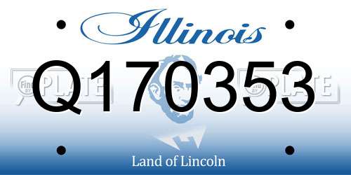 Q170353 Illinois License Plate