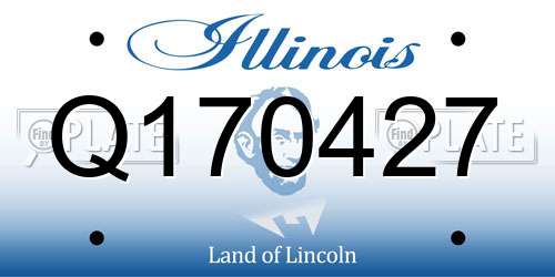 Q170427 Illinois License Plate