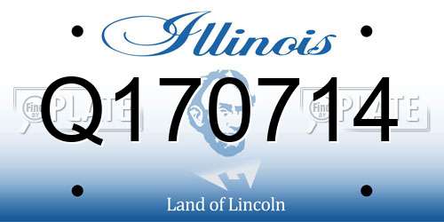 Q170714 Illinois License Plate