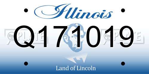 Q171019 Illinois License Plate