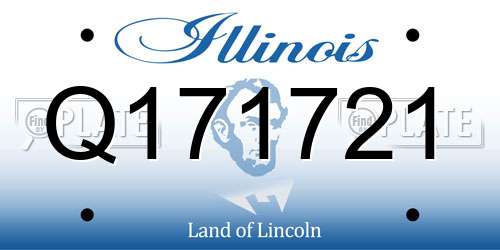 Q171721 Illinois License Plate