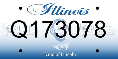Q173078 Illinois License Plate