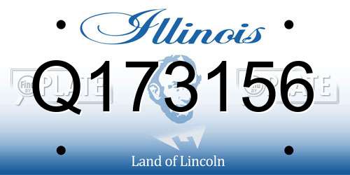 Q173156 Illinois License Plate