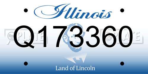 Q173360 Illinois License Plate