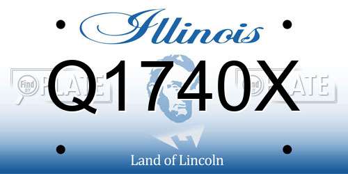 Q1740X Illinois License Plate