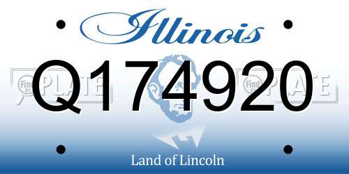 Q174920 Illinois License Plate