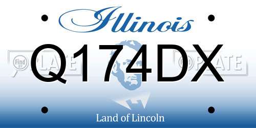 Q174DX Illinois License Plate