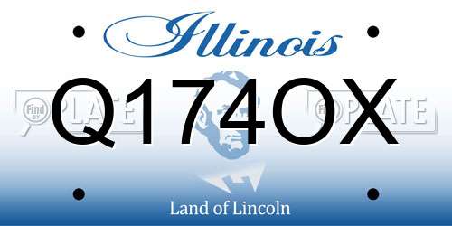 Q174OX Illinois License Plate