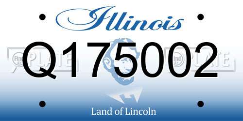 Q175002 Illinois License Plate