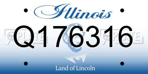 Q176316 Illinois License Plate