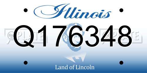 Q176348 Illinois License Plate