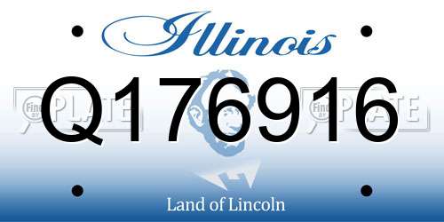 Q176916 Illinois License Plate