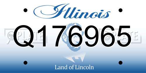 Q176965 Illinois License Plate