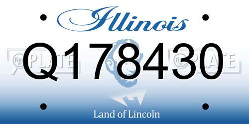Q178430 Illinois License Plate