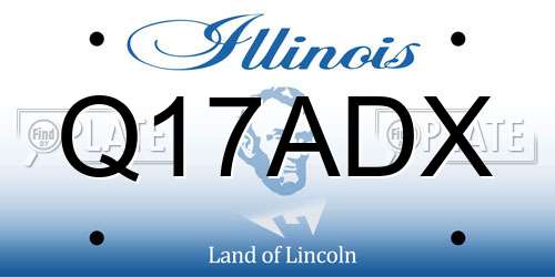 Q17ADX Illinois License Plate
