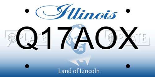 Q17AOX Illinois License Plate