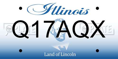 Q17AQX Illinois License Plate