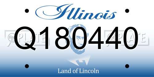 Q180440 Illinois License Plate