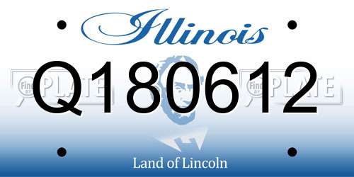 Q180612 Illinois License Plate