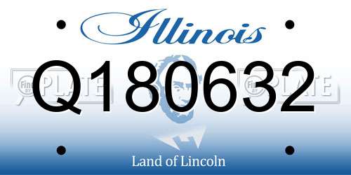 Q180632 Illinois License Plate