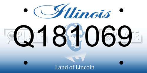 Q181069 Illinois License Plate