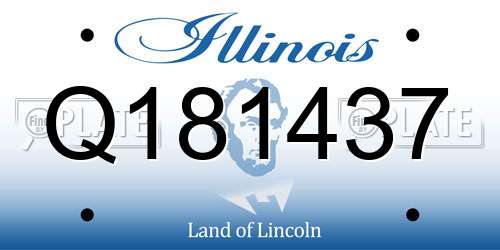 Q181437 Illinois License Plate