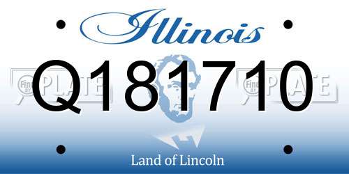 Q181710 Illinois License Plate
