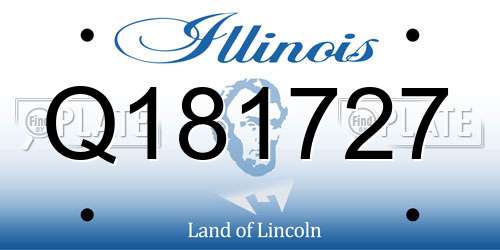Q181727 Illinois License Plate