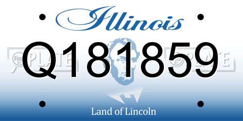 Q181859 Illinois License Plate