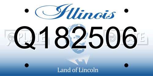 Q182506 Illinois License Plate