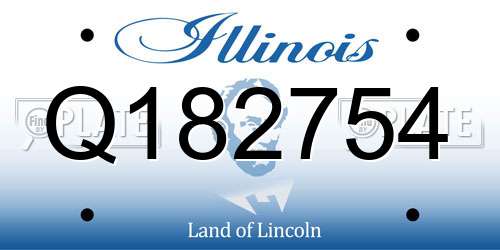 Q182754 Illinois License Plate