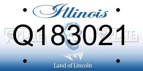 Q183021 Illinois License Plate