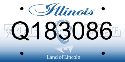 Q183086 Illinois License Plate