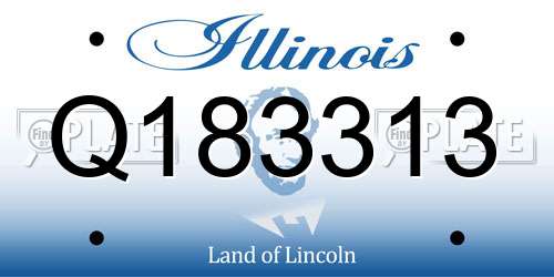 Q183313 Illinois License Plate