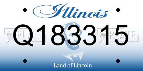Q183315 Illinois License Plate