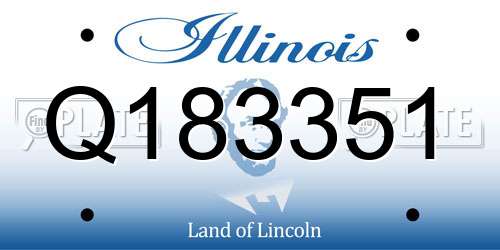 Q183351 Illinois License Plate