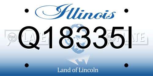 Q18335I Illinois License Plate