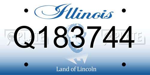 Q183744 Illinois License Plate