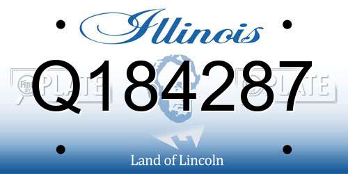 Q184287 Illinois License Plate