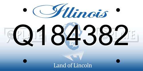 Q184382 Illinois License Plate