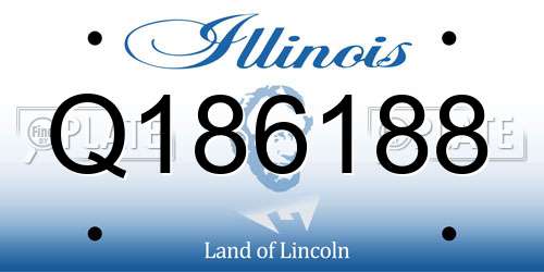 Q186188 Illinois License Plate